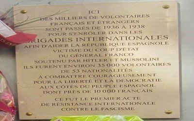 HOMENAJE A LAS BRIGADAS INTERNACIONALES EN PARÍS
