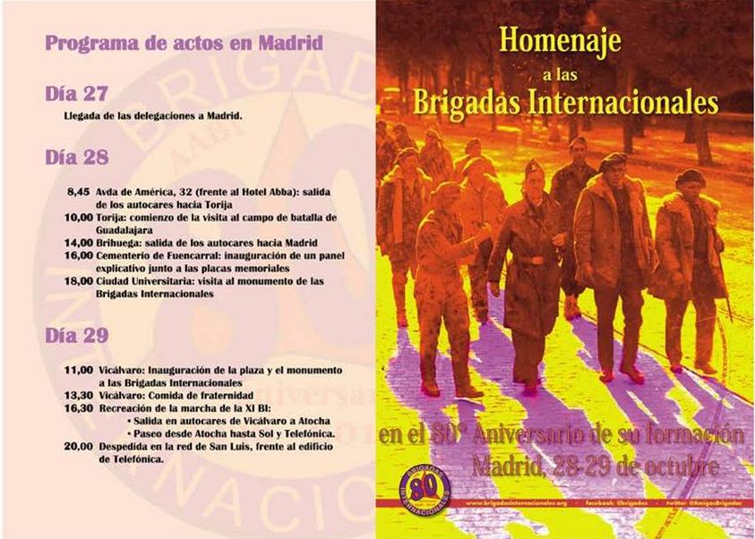 Homenaje a las Brigadas Internacionales