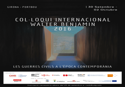 Coloquio Internacional Walter Benjamin, 2016