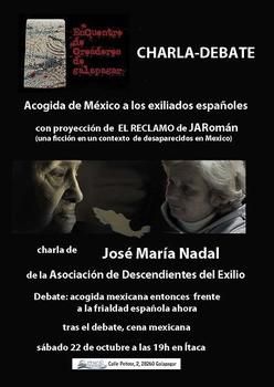 CHARLA-DEBATE ACOGIDA EN MEXICO A LOS EXILIADOS REPÚBLICANOS