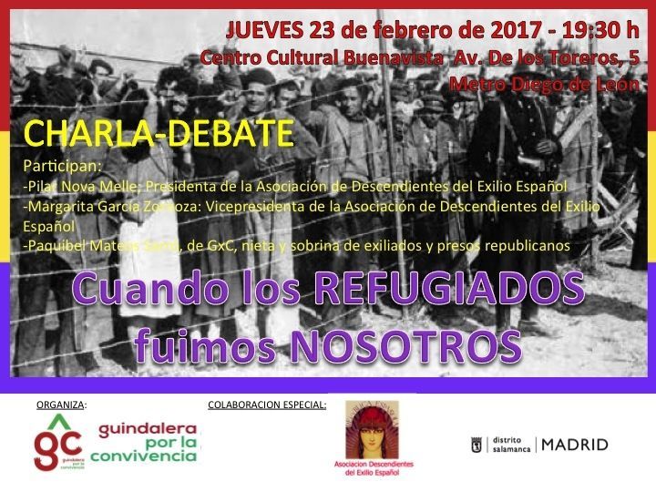 CHARLA DEBATE: CUANDO LOS REFUGIADOS FUIMOS NOSOTROS