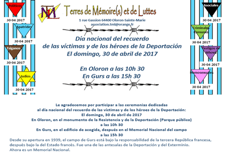 Día Nacional de recuerdo de las víctimas y de los héroes de la Deportación