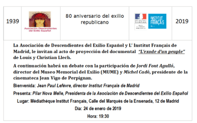 Proyección «La Retirada, exode d’un peuple» de Luis LLECH