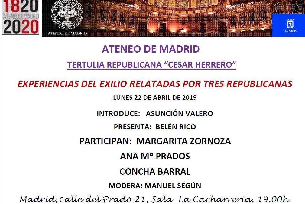 Experiencias del exilio relatadas por tres republicanas