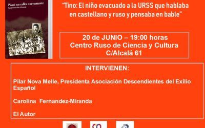 Presentación del libro «PISARÉ SUS CALLES NUEVAMENTE»